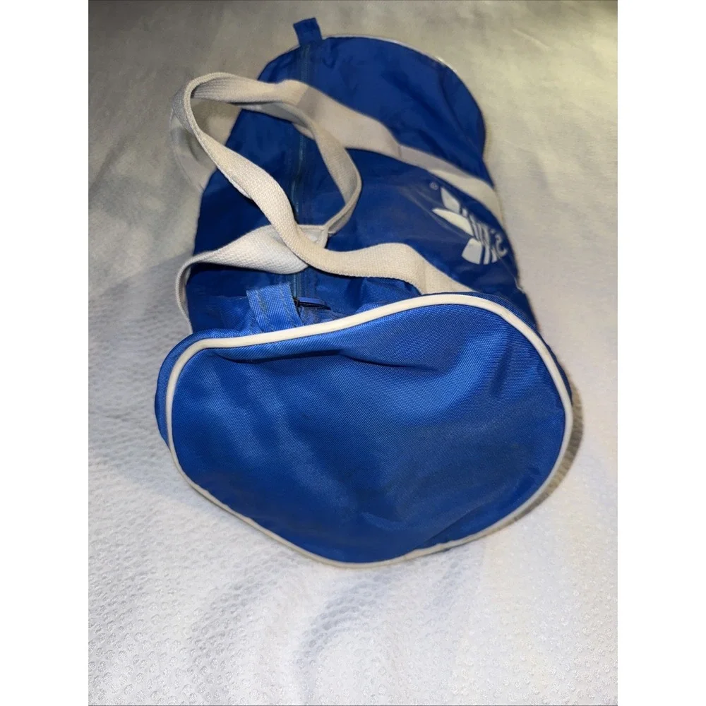 Rare Vintage 1980s Adidas Nylon Tube Round Duffel Bag 18